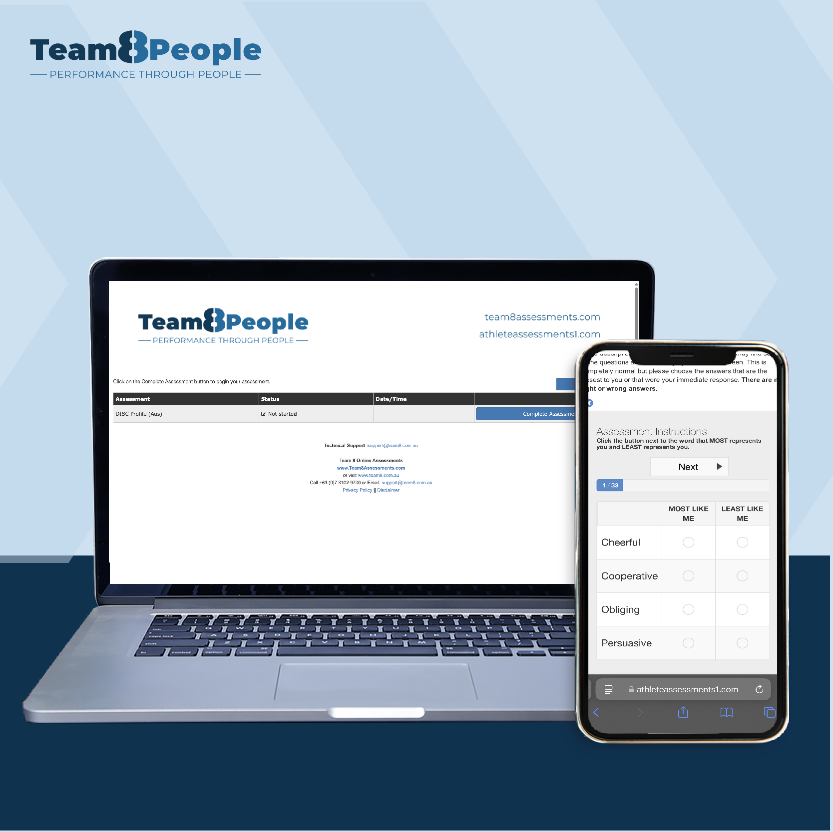 Team8 People DISC Profiles inclusions & capabilities